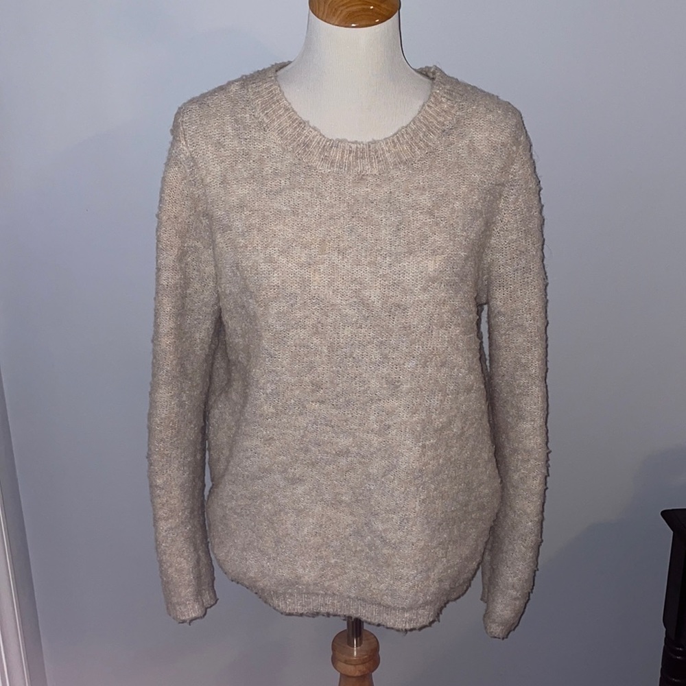 Cream fuzzy sweater